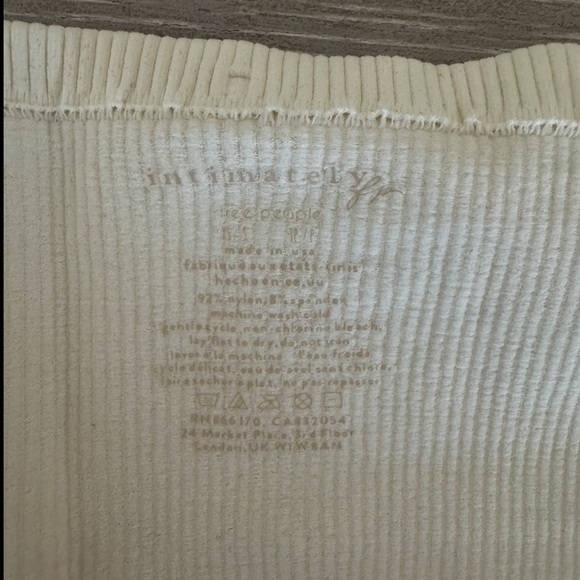 Free People Off-White Ribbed Top - Picture 2 of 2